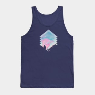 Pink Aqua Marble Tank Top